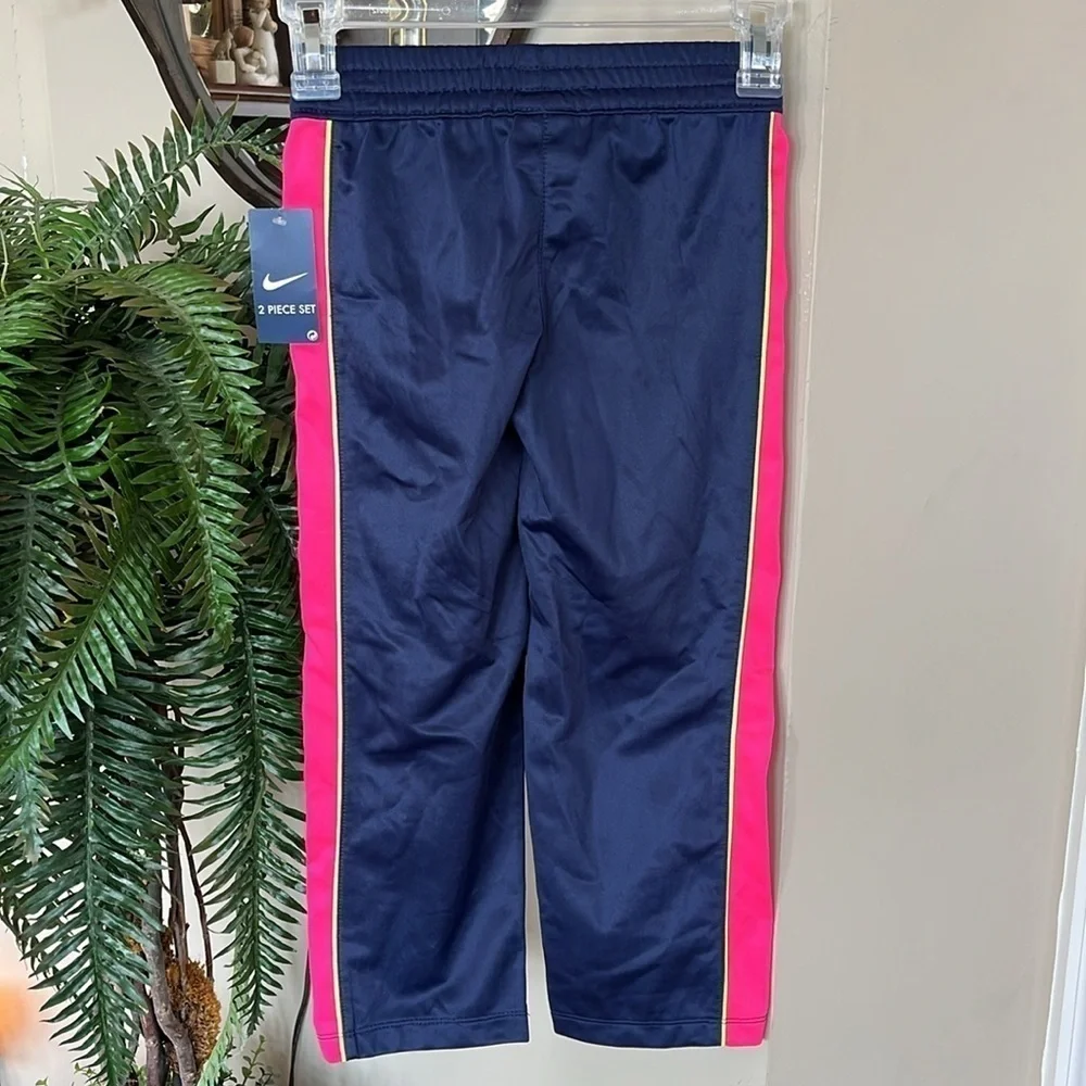 Brand New Nike Tracksuit Zip Up Jacket Track Pants Navy Blue Hot Pink Sporty - Picture 11 of 15
